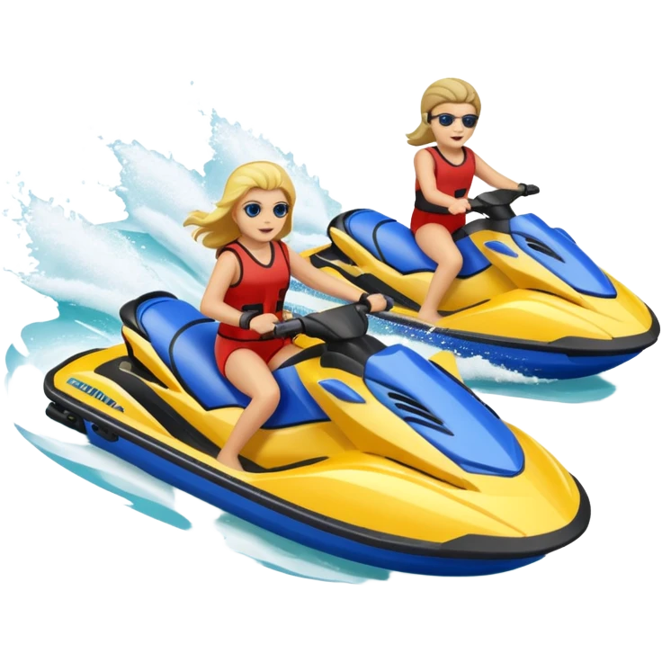 Jet ski with a group  emoji