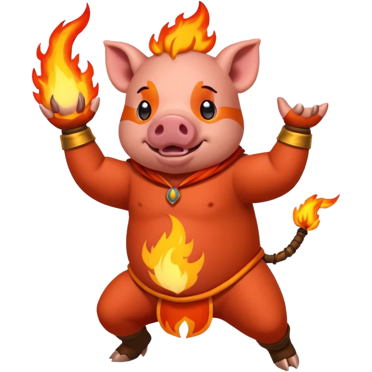 fire bender pig emoji