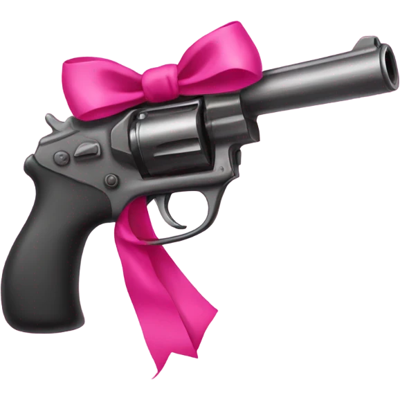 Gun with pink bow emoji