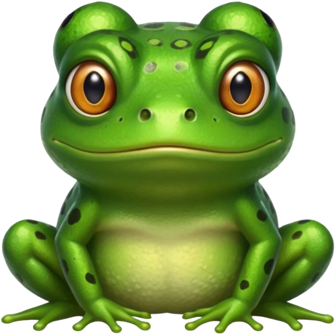 Worried frog emoji