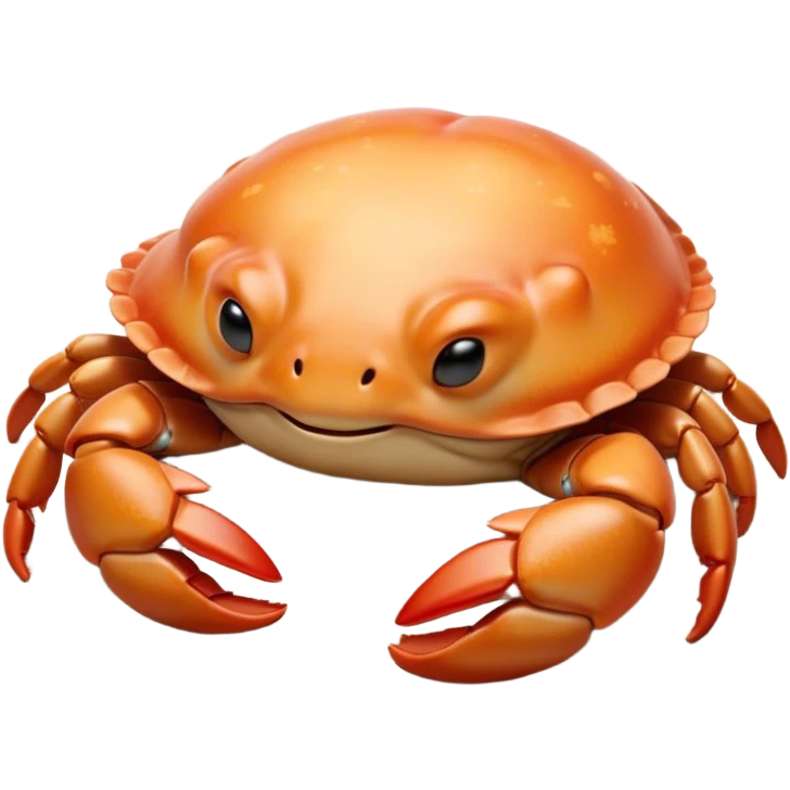 Meme-Worthy Cute Sleeping Baby Crab Portrait Emoji, Head and body resting peacefully with a contented smile, showcasing a petite, delicately armored form and eyes gently closed in serene slumber, Simplified yet adorably endearing features, highly detailed, glowing with a soft, drowsy coastal light, high shine, relaxed and utterly lovable, stylized with an air of playful laziness, soft glowing outline, capturing the essence of a sleeping baby crab that feels destined to become the next viral icon of adorable rest! emoji