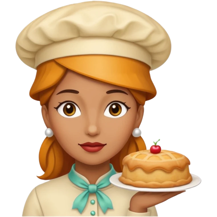 Create a Fusion of Butterscotch éclair and female woman are combine into new object emoji
