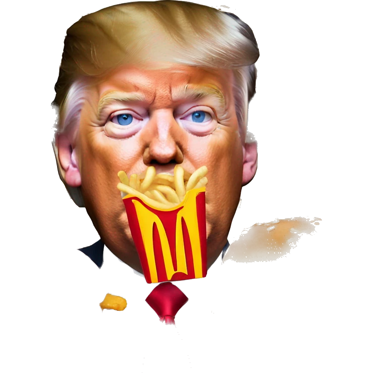 donald trump eating mcdonalds emoji