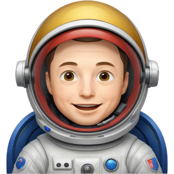 Elon Musk in the space Funny emoji