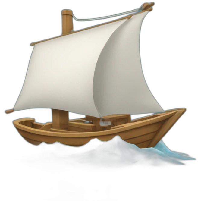 Bateau qui coule devent un siège emoji