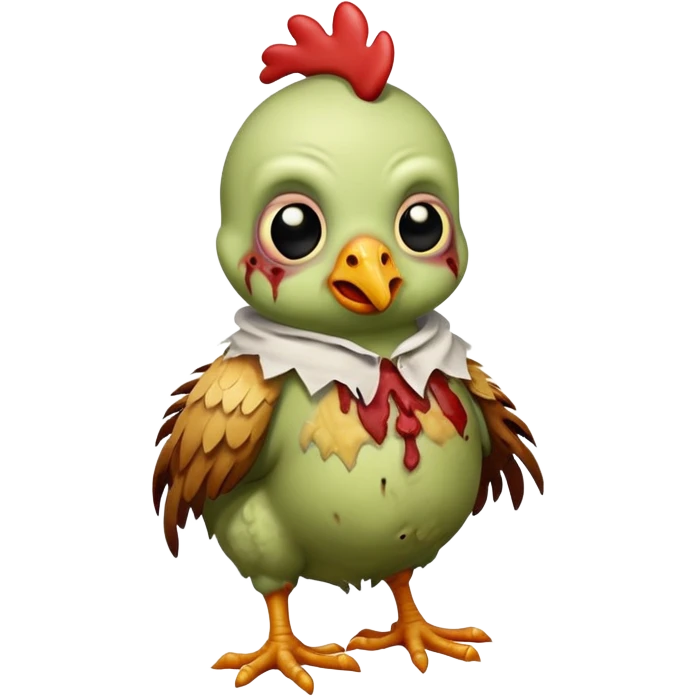 baby zombie on a chicken emoji