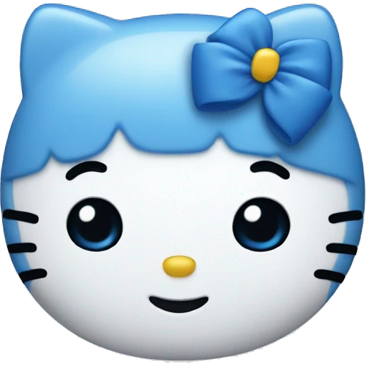 Blue hello kitty emoji