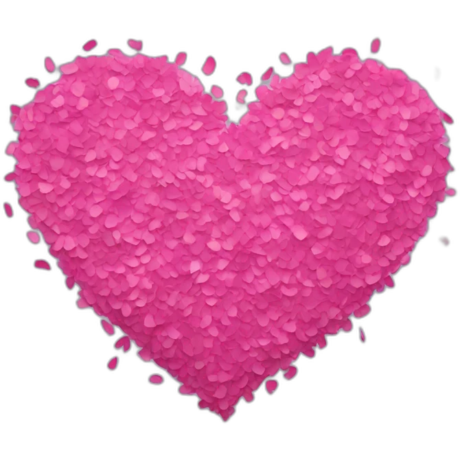 Confetti en forme de coeur emoji