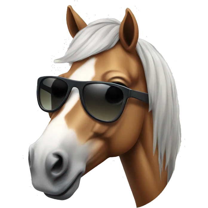 Horse with sunglasses  emoji