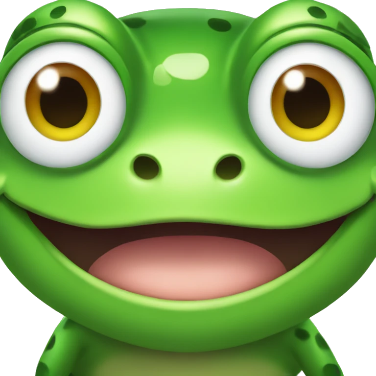 Cute frog smiling emoji