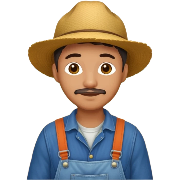 High resolution of  full body farmer emoji