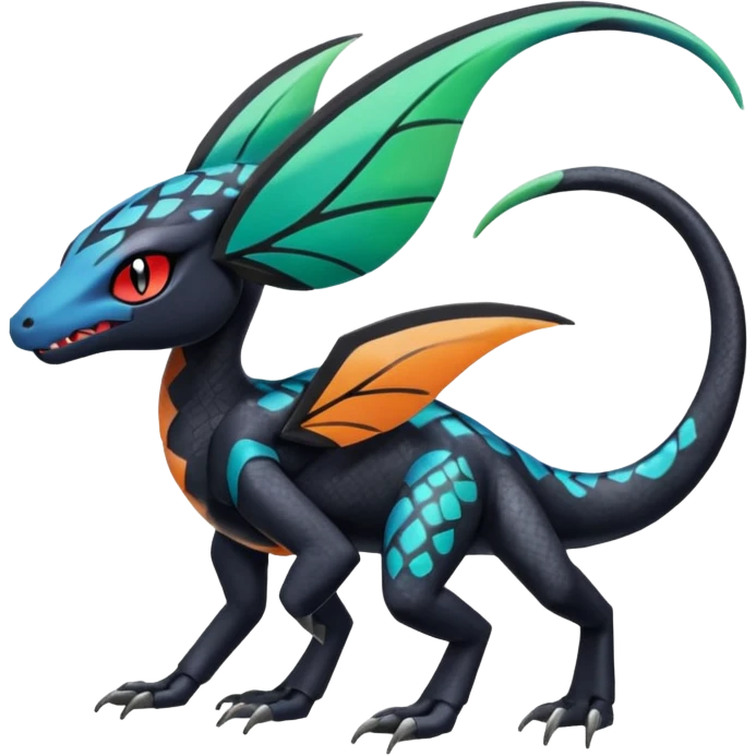 Meloetta-Salandit-Nargacuga-Pokémon-Fakémon-fusion-hybrid-creature emoji