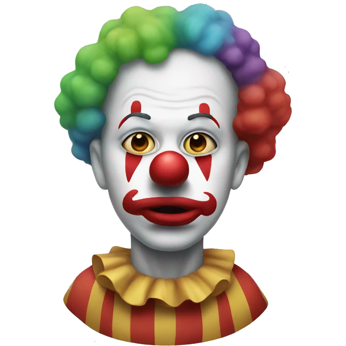 clown with sad mask emoji