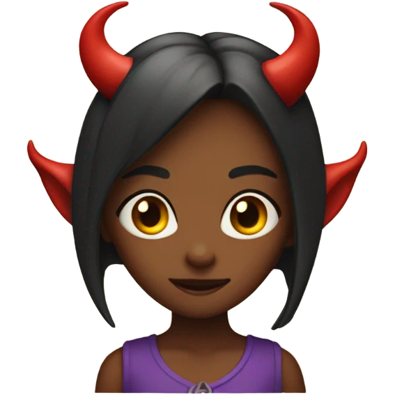 girl with devil’s horns emoji