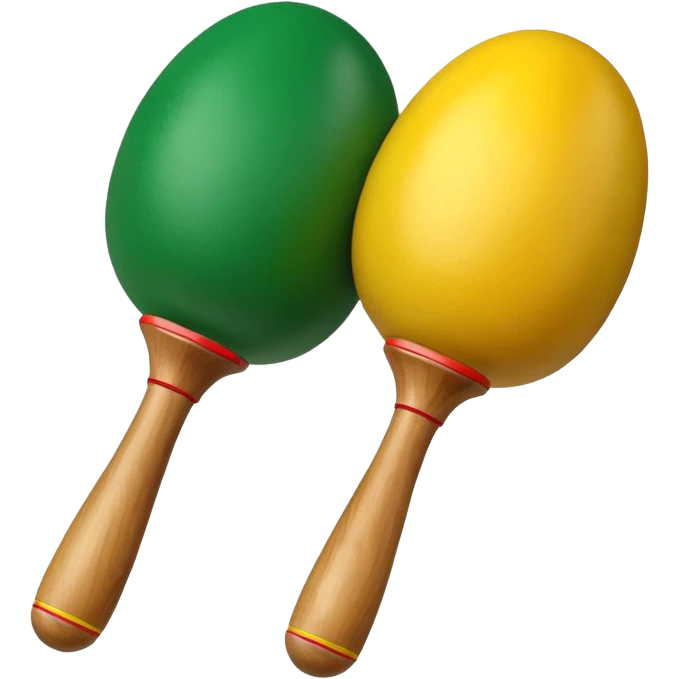 maracas amarillas y verdes emoji