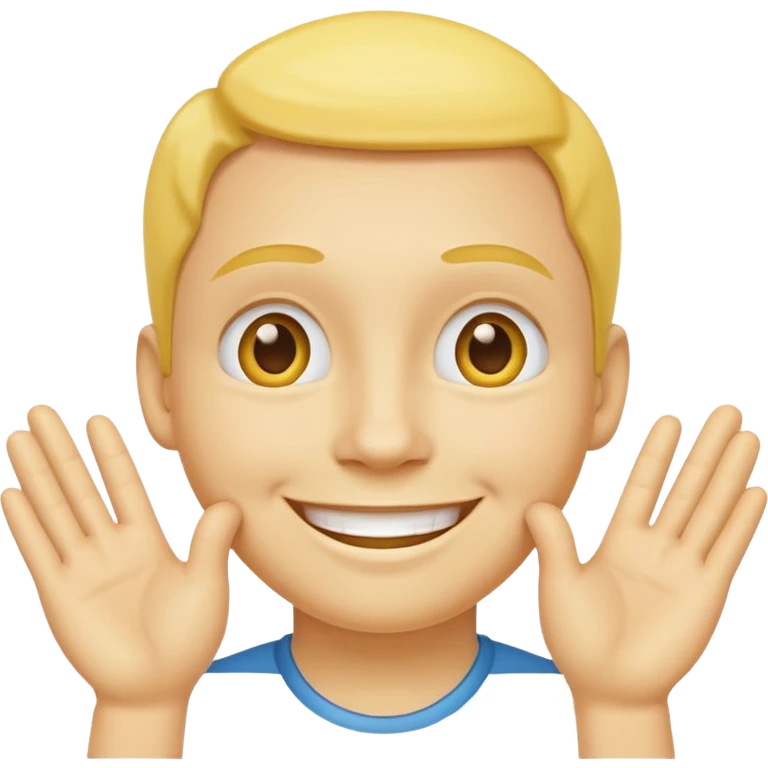 yellow smiling face with both hands under chin emoji