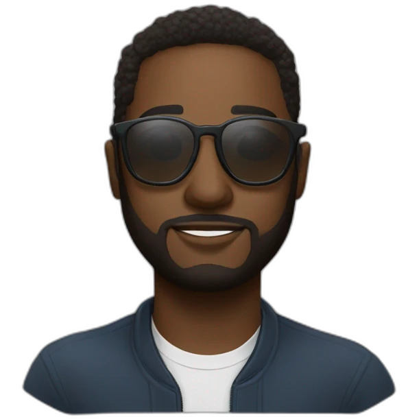 Damso avec des lunettes de soleil emoji