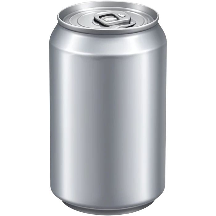 a plain no logo soda can in silver color emoji