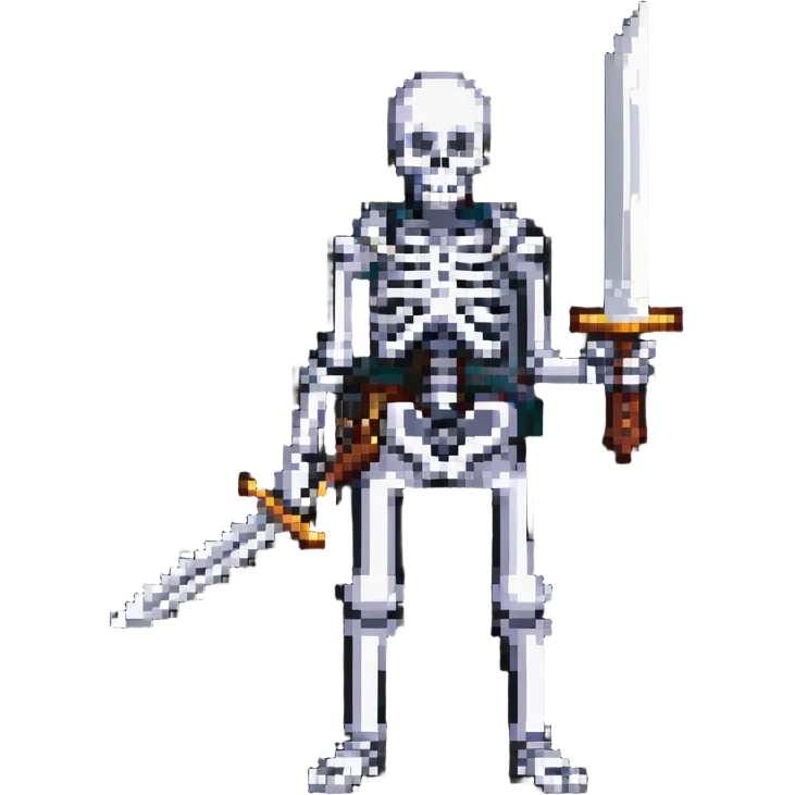 skeleton with a sword emoji
