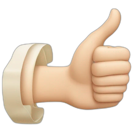 Thumb up with A hand splint that covers almost the entire hand emoji