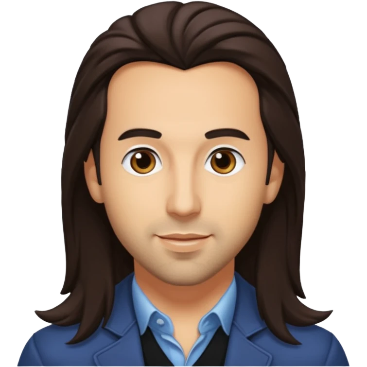 Howie Dorough with dark brown long hair emoji
