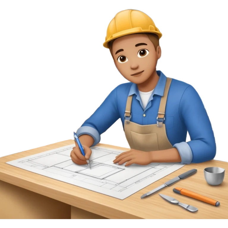 building and designing a new kitchen emoji