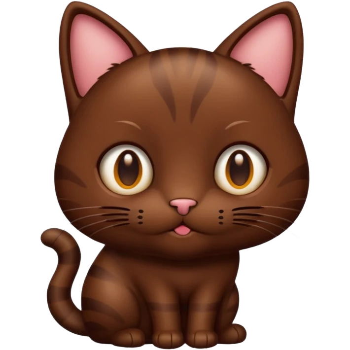 Chocolate cat emoji