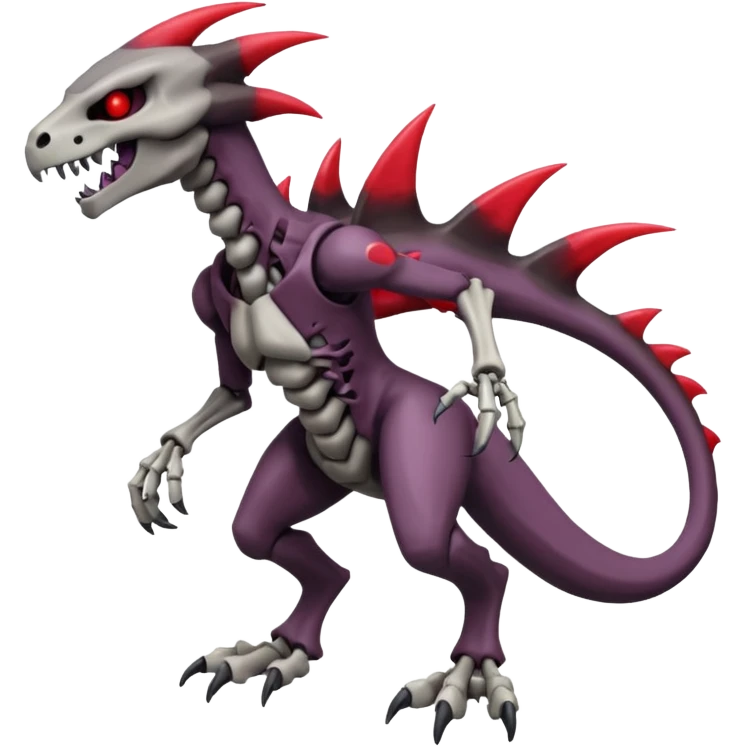 Badass Edgy Dark Evil Spectral Dusky Spooky Skeletal Duskull-Marowak-Darkrai-Genesect-Fakémon-fusion (full body) emoji
