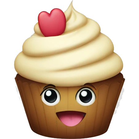 Smiley cupcake ( one just one )make it cute and perfect emoji