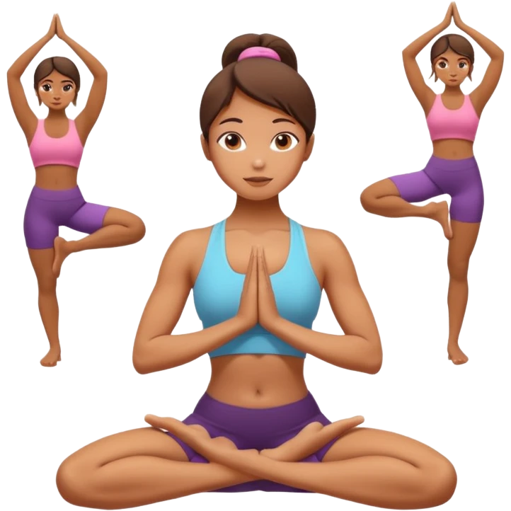 different yoga poses Girl emoji
