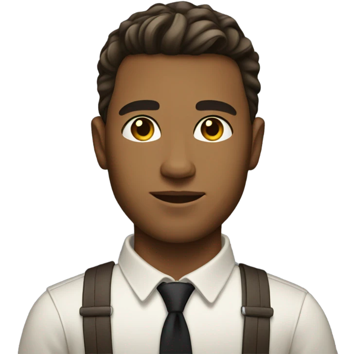 A very sophisticated light brown skin young man in London emoji