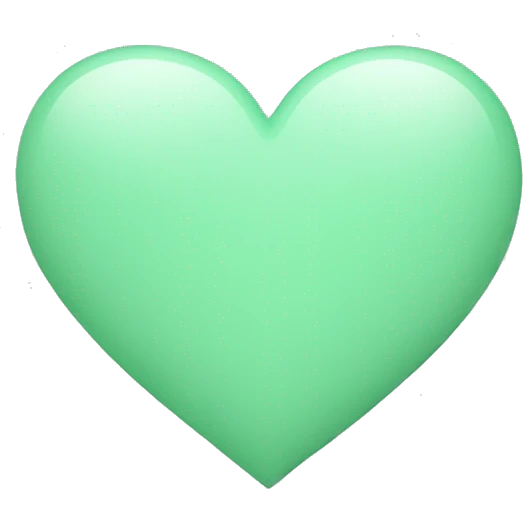 Pastel green heart emoji