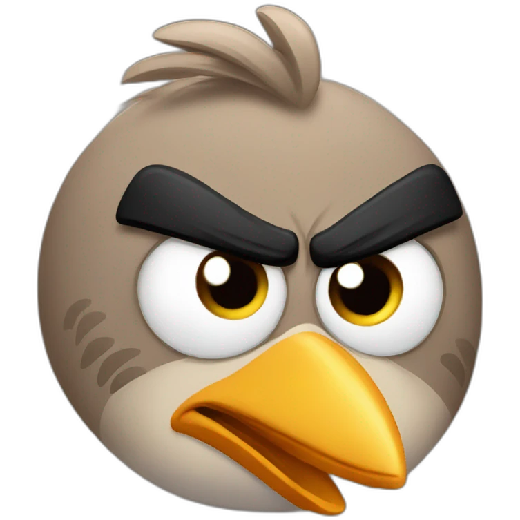 Angry bird emoji