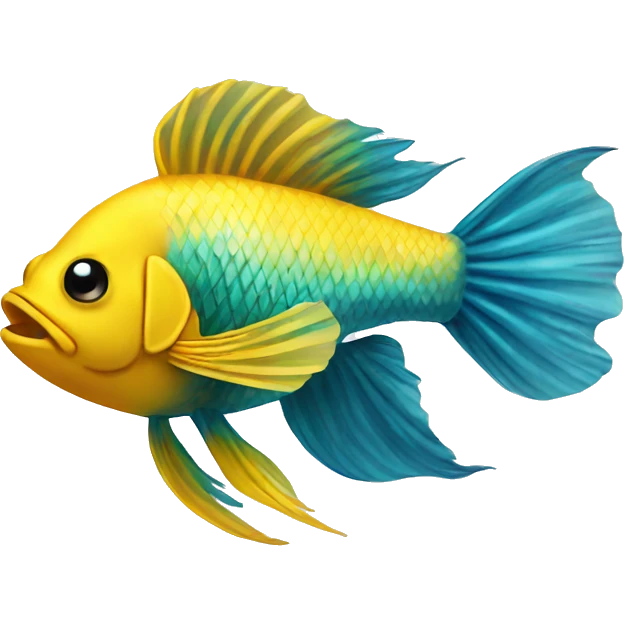 Yellow fighting fish emoji