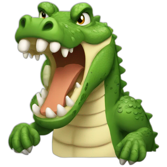 muscular crocodile emoji