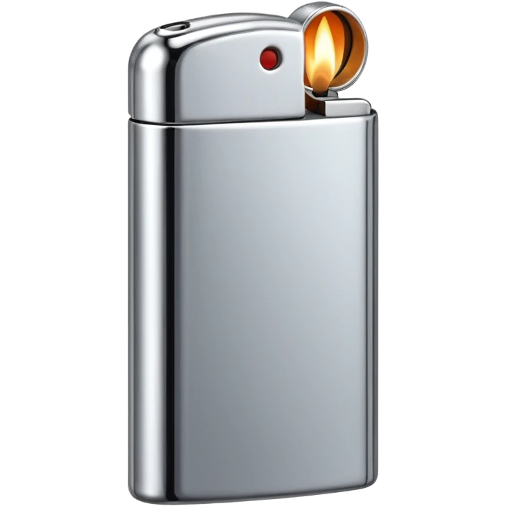 an elegant metallic chrome lighter emoji