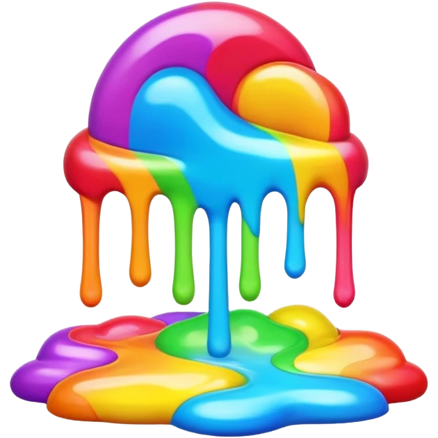 melting neon rainbow candy renaissance landscape emoji