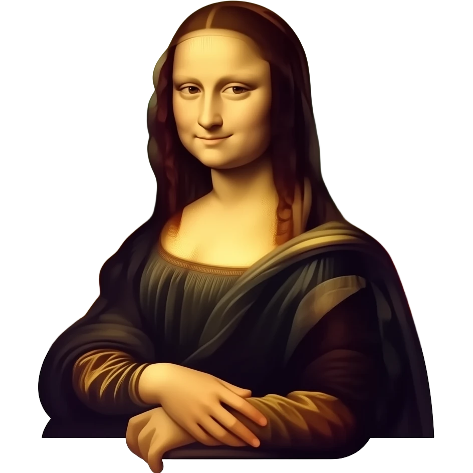 Monalisa estudiando emoji