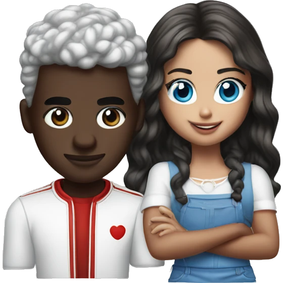 lil yachty and brunette model with blue eyes emoji