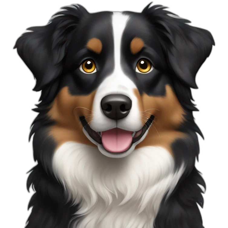 Black Tri Australian Shepherd emoji