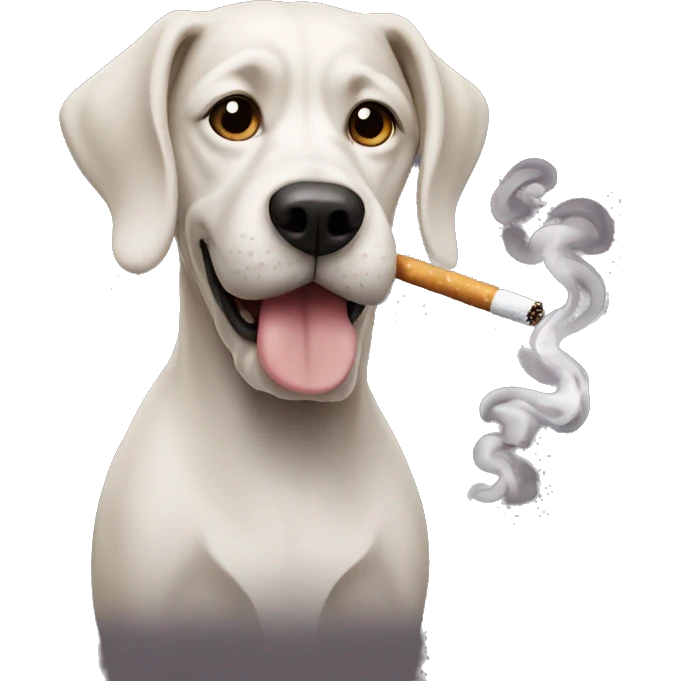 dog who smokes emoji