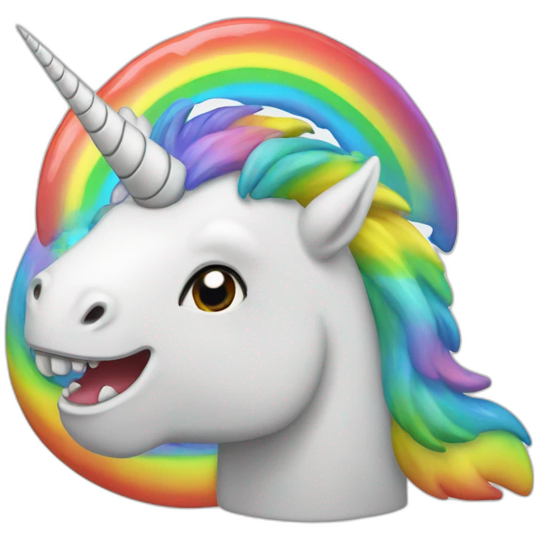 unicorn-tyrannosaurus-rainbow emoji