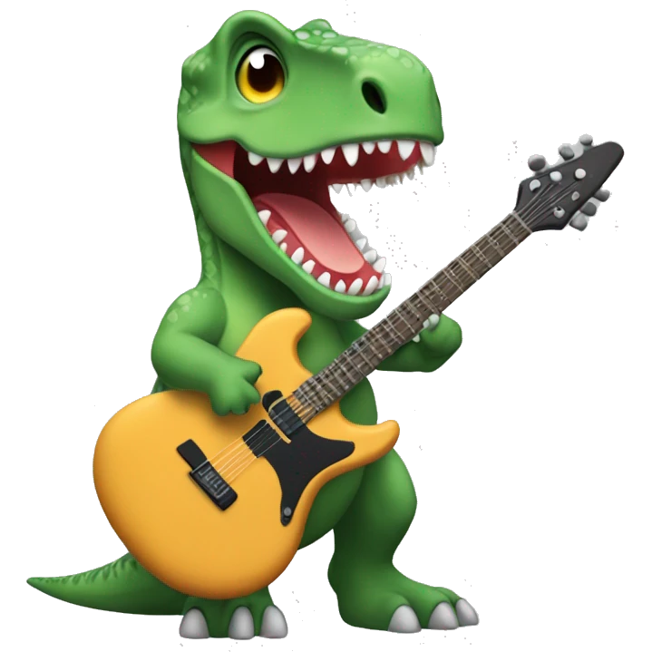 dino with a gitaur emoji