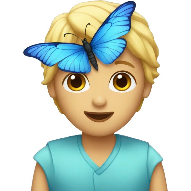 Blue butterfly emoji