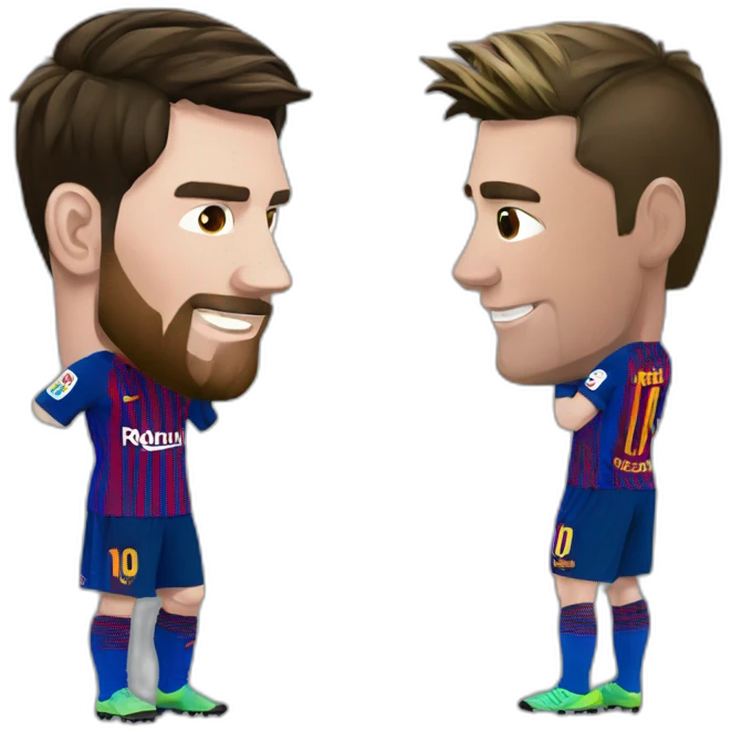 Messi against Cristiano Ronaldo emoji