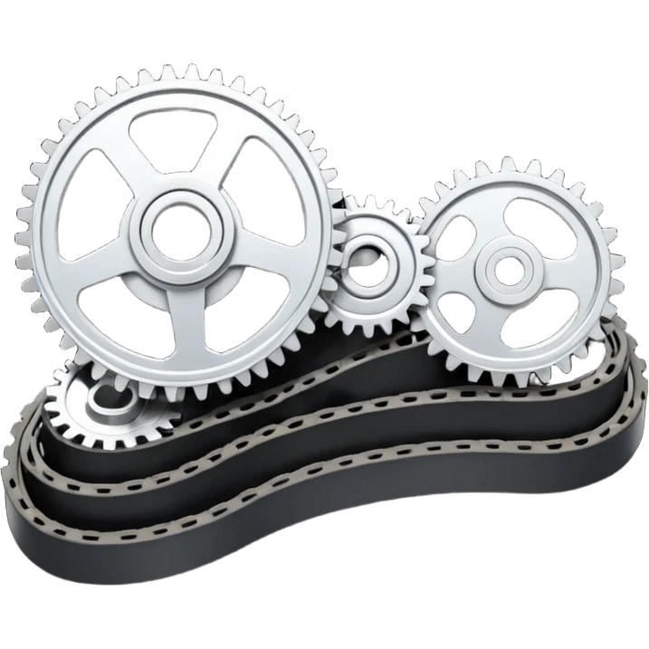 car timing belt with gears emoji