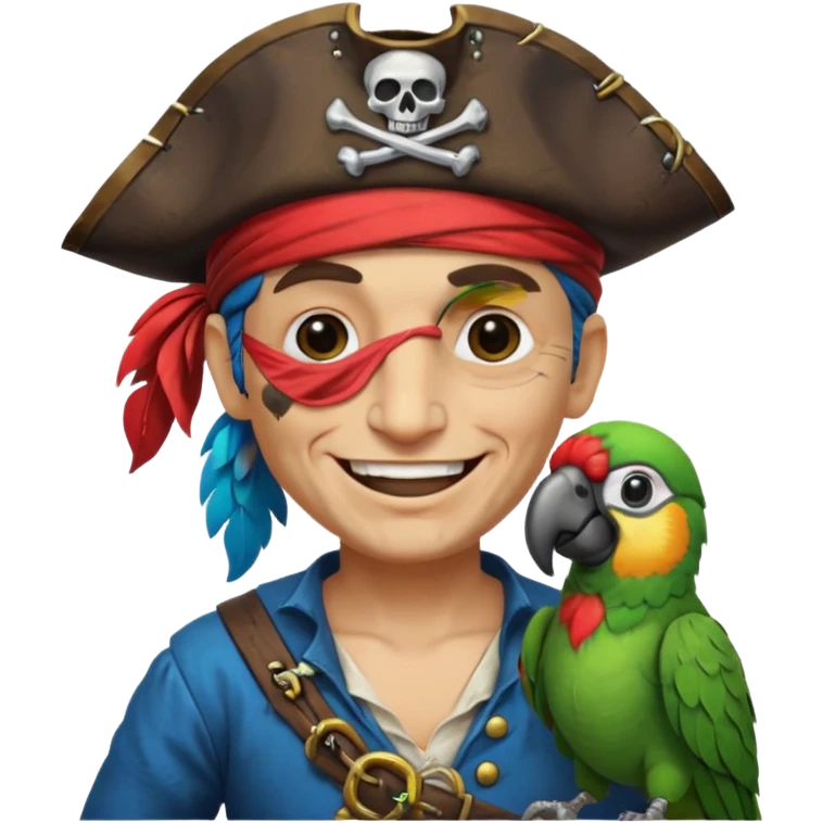 pirate and parrot emoji