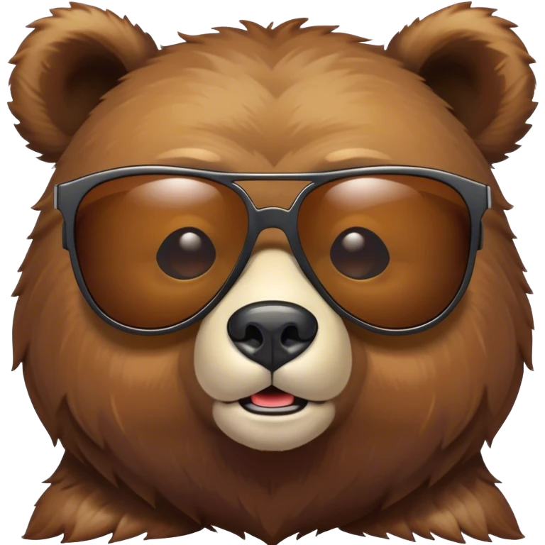 Bear with sunglasses emoji