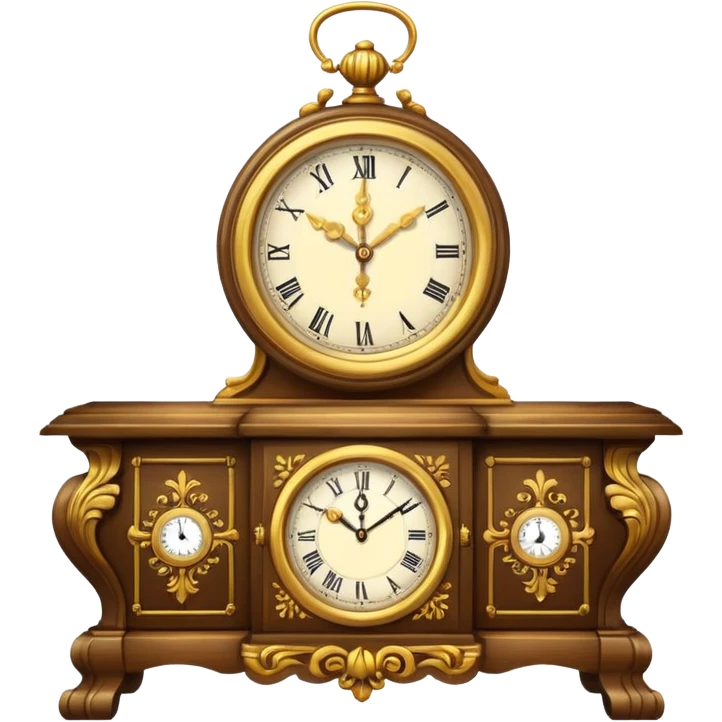 Table gold clock emoji