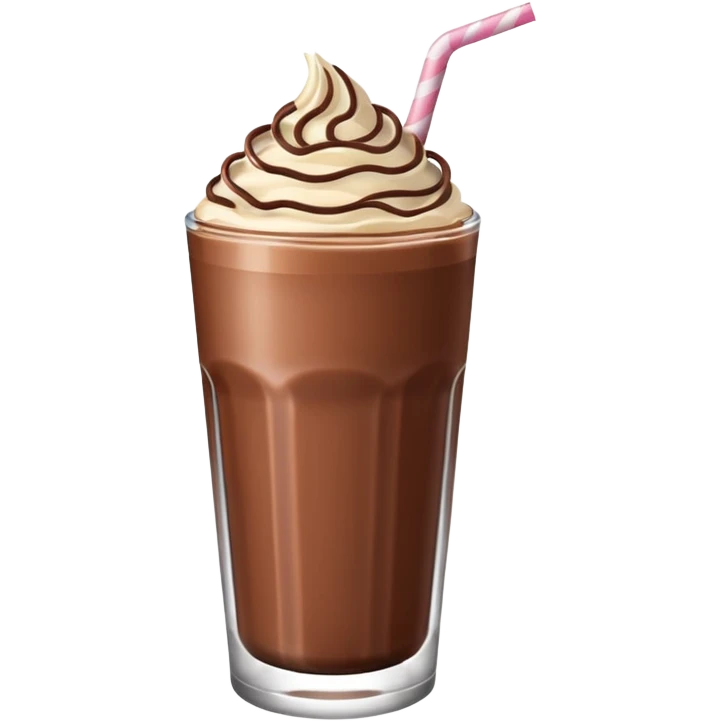Chocolate milkshake emoji